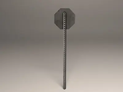 Stop Sign Free low-poly 3D model
