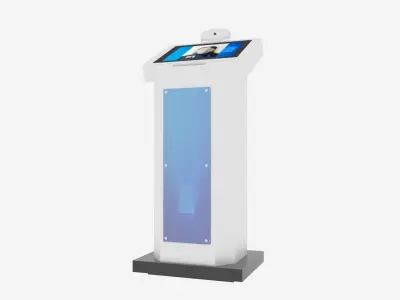 Face recognition kiosk Low-poly 3D model