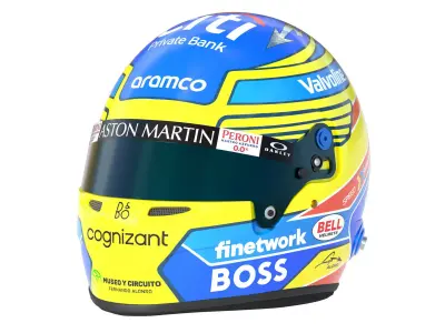 F1 Fernando Alonso Helmet 2024 3D model