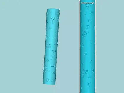 Texture Roll 55 Summer Positive - Fondant Decoration Maker 3D print model