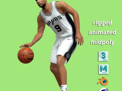 Tony Parker San Antonio Spurs 3D model