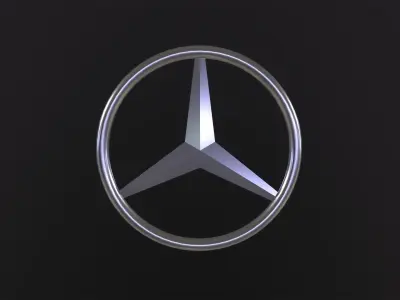 Mercedes Benz Logo 3D Model Low-poly 3D model