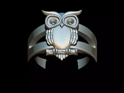 Owl  Ring 3D print model