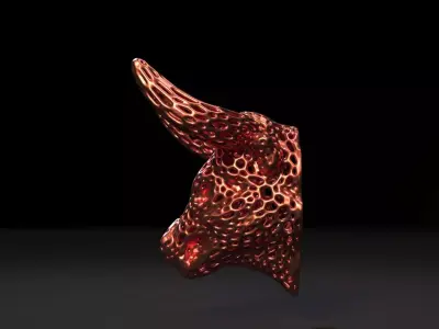 Bull head Voronoi 3D print model purchase