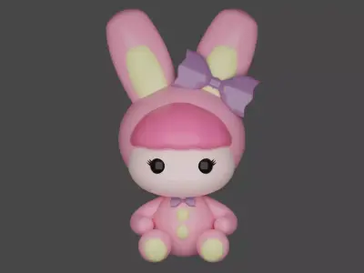 Bunny girl 3D print model