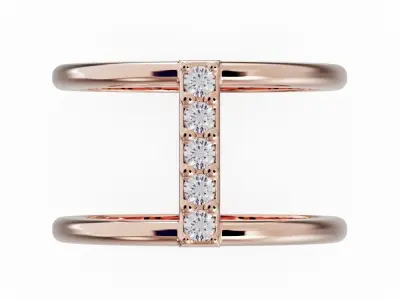 Two rail band ready for 3D print 3D print model