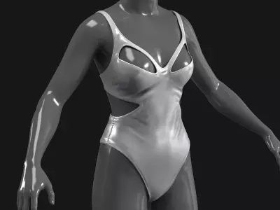 Swimsuit Low-poly 3D model