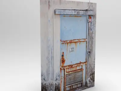 Door Wall for game Low-poly 3D model
