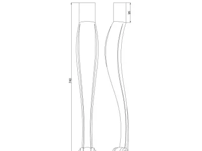 Furniture Leg L-001 3D print model