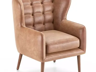Dorchester Wing Chair by Studio Ochre Low-poly 3D model