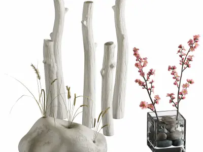 decorative set 09 3D model purchase