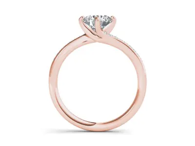 Solitaire ring model 3D print model