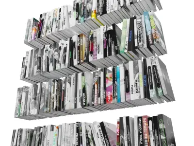 Books 150 pieces 4-2-2 Low-poly 3D model