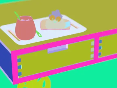 Industrial coffee table  3D model