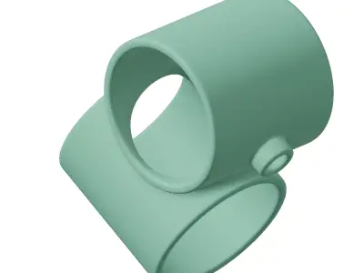 Plastic Crossover Pipe Fitting Toy 3D model