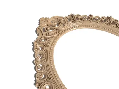 Frame-019 gold ornate frame 3D model