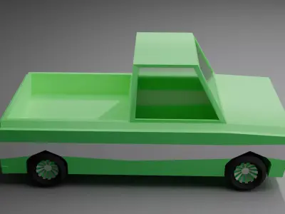truck Low poly game ready Low-poly 3D model
