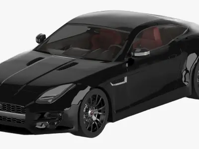 Jaguar f tayp  Low-poly 3D model