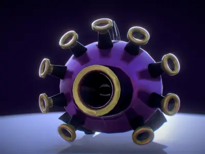 Wacky Races - The Mean Machine Low-poly 3D model