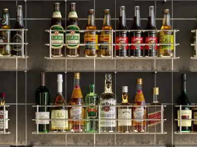 Large bar 7 Alcohol 3D model