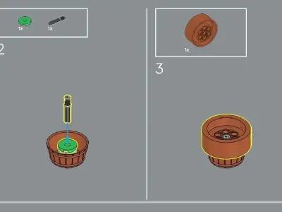 TwindBricks3D - 10329 Tiny Plants 3D print model