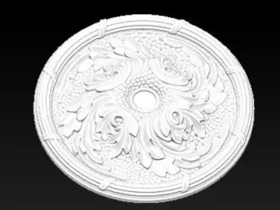 Rose 8 decorative ceiling medallion 3D model