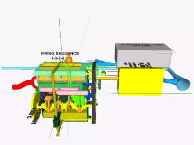 IC motor 1 gasoline 3D model