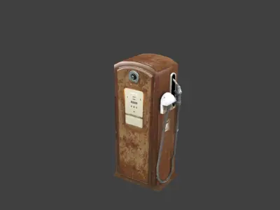 Fuel pump Old Low-poly 3D model
