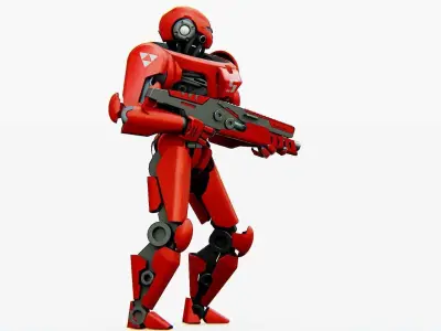 Battle droid Z  Rigged for Unreal Engine - Unity - MIXAMO 3D model
