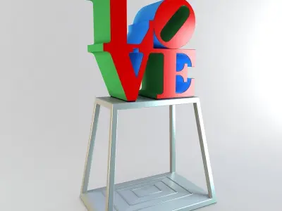 Philadelphia LOVE Sign 3D model