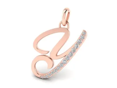 Pendant Alphabet Letter Y Diamond 3D print model