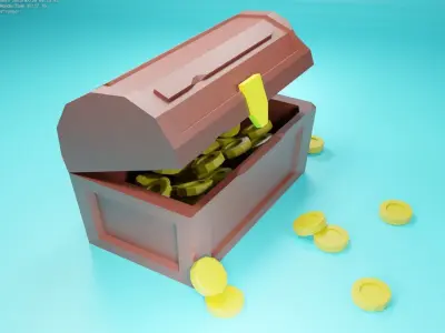 Treasure chest  Free low-poly 3D model