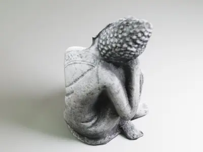 Sleeping Buddha  Low-poly 3D model