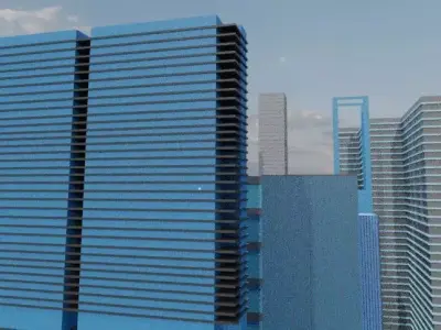 The futuristic city for a Avengers movie  3D model