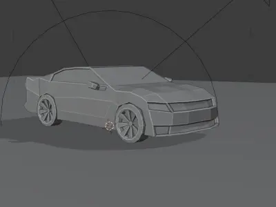 Low poly car Low-poly 3D model 40