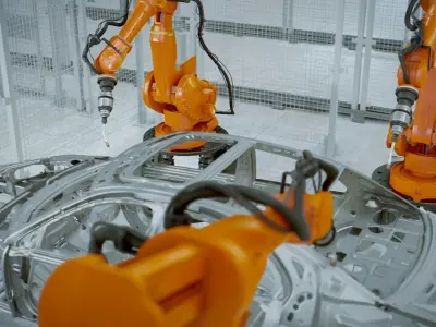 Car Manufacture Rigged Low-poly 3D model