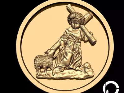 Jesus y oveja  3D print model