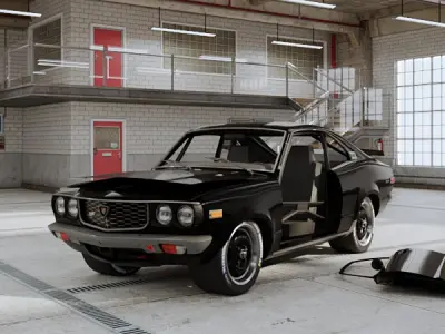 Mazda RX3 1972 - Car Classic Low-poly 3D model