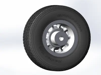 Wheel for scale model of Chevy truck 10 windows 3D print model