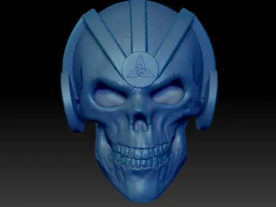 Modern-Celtic-Skull Decoration and Utility for Your Headphones 3D print model