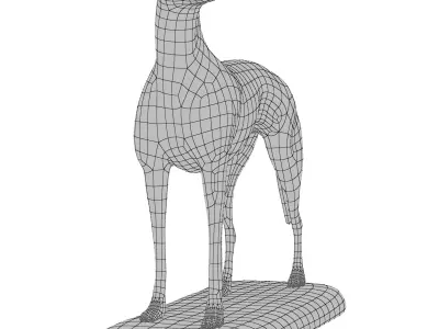 Greyhound Sculpture 3D model purchase