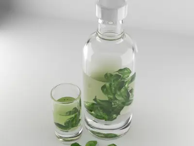 Decanter and Shot Glass 3D model