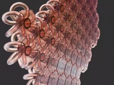 Hex fabric 3D printable 3D print model