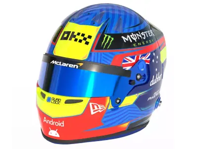 F1 Oscar Piastri Helmet 2024 3D model