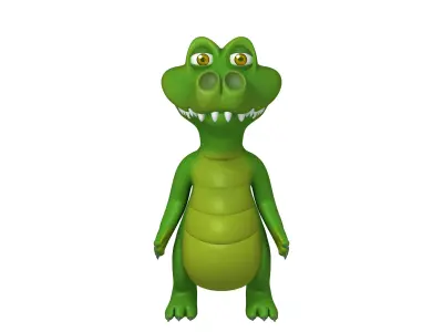 Crocodile Cartoon 3D model