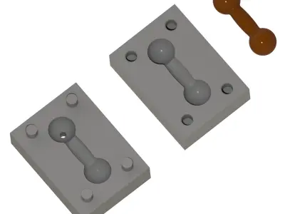 Chocolate Mold Dumbbell 3D print model