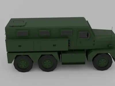 3D model low-poly MRAP Low-poly 3D model