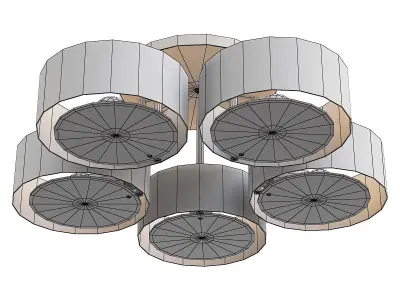 foresta-sl483-352-05 light ceiling fixture - gold 3D model