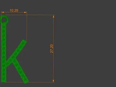 Diamond k Pendant Gold Silver Platinum Luxury Jewelry 3D print model