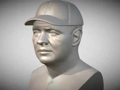 Babe Ruth bust 3D print model